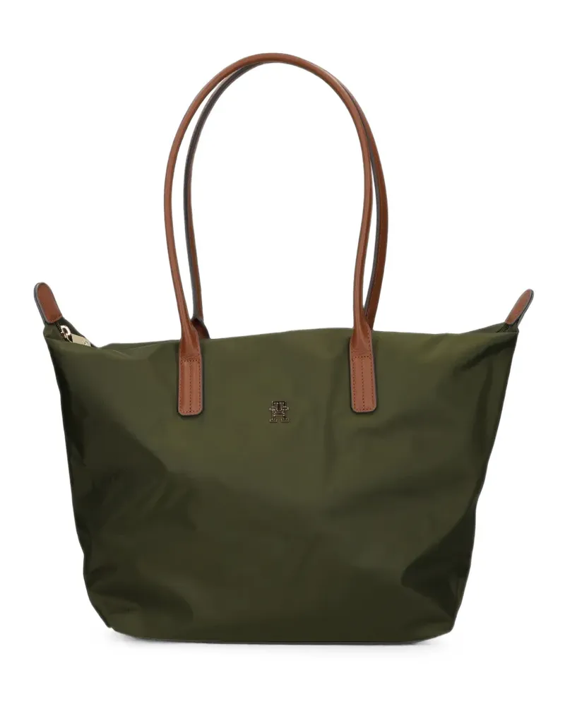Tommy Hilfiger Mittelgroße Popette Tote Bag mit Logo - Grün Grün