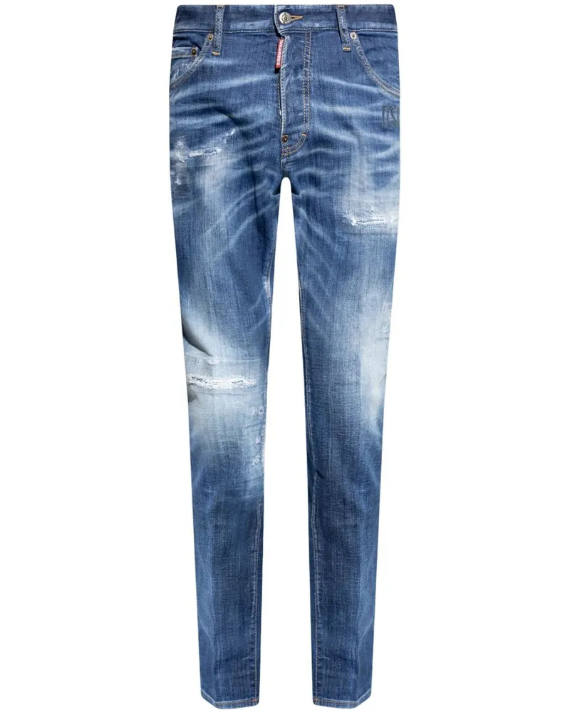 Dsquared2 Jeans in Distressed-Optik - Blau Blau
