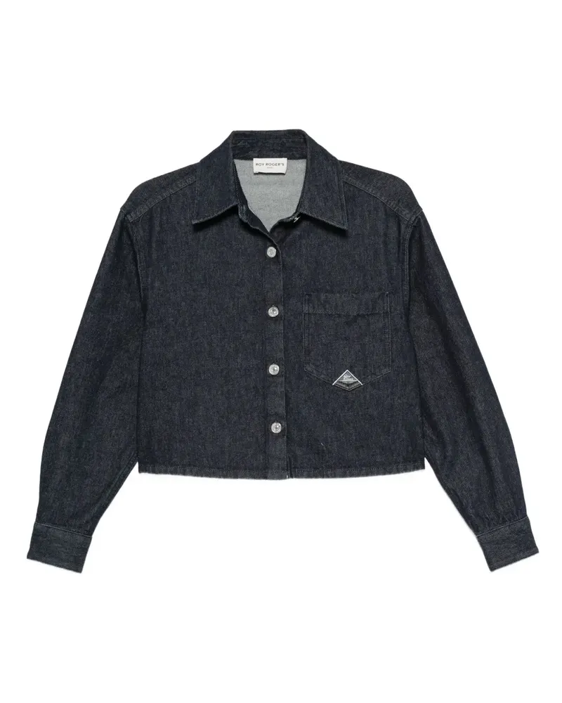 Roy Roger's Jeansjacke mit Knopfleiste - Blau Blau