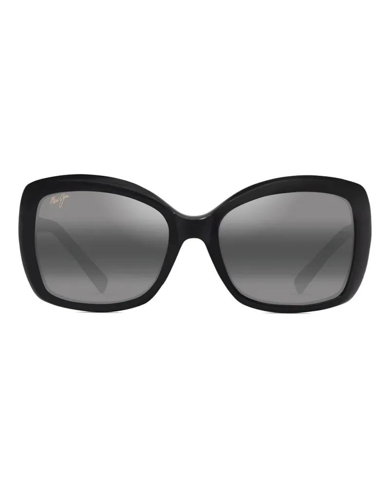 Maui Jim Orchid Oversized-Sonnenbrille mit quadratischem Gestell - Schwarz Schwarz