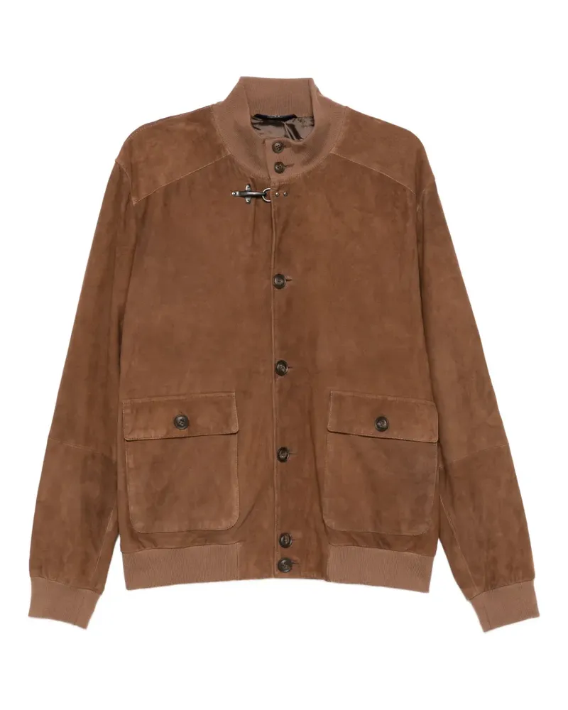 Fay Wildlederjacke mit Knöpfen - Braun Braun