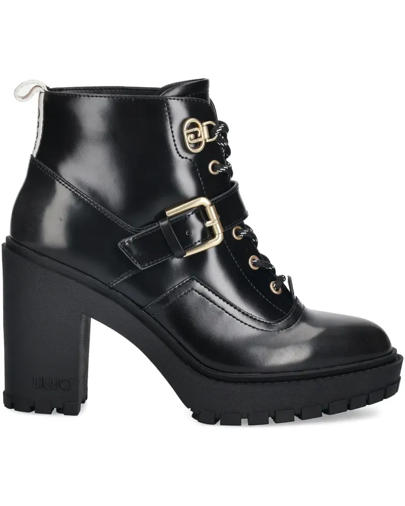 Liu Jo 100mm leather ankle boots - Schwarz Schwarz