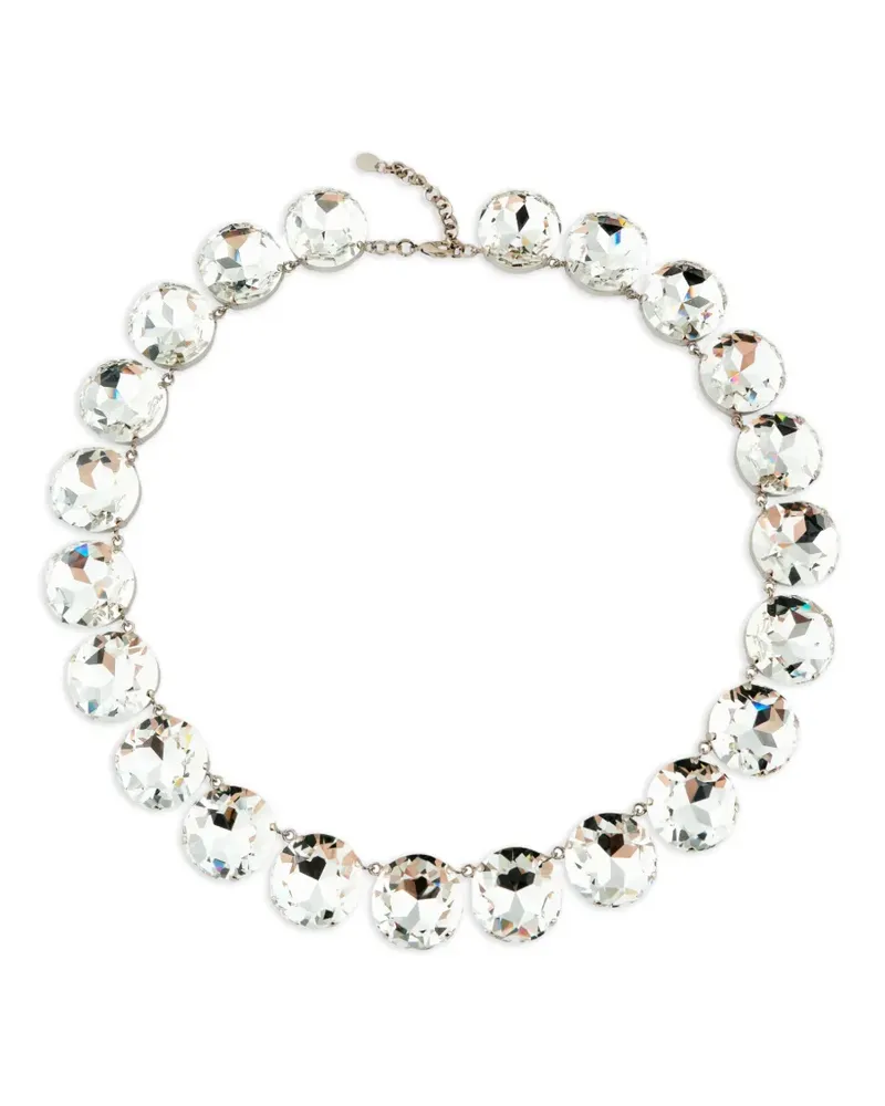 Moschino Gürtel mit Kristallen - Silber Silber