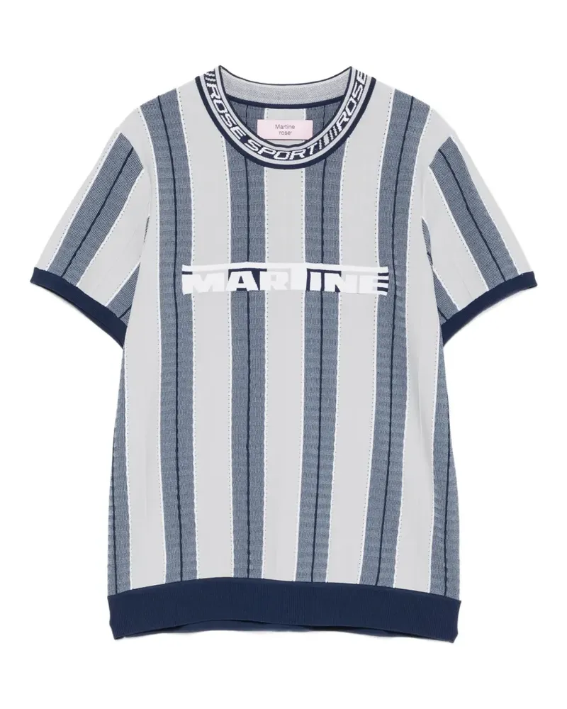 Martine Rose striped graphic T-shirt - Grau Grau