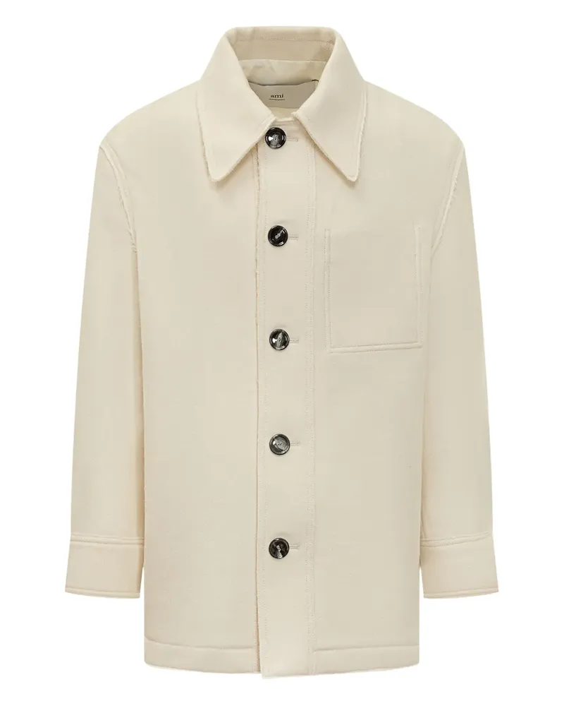 AMI Paris Jacke mit Knöpfen - Nude Nude