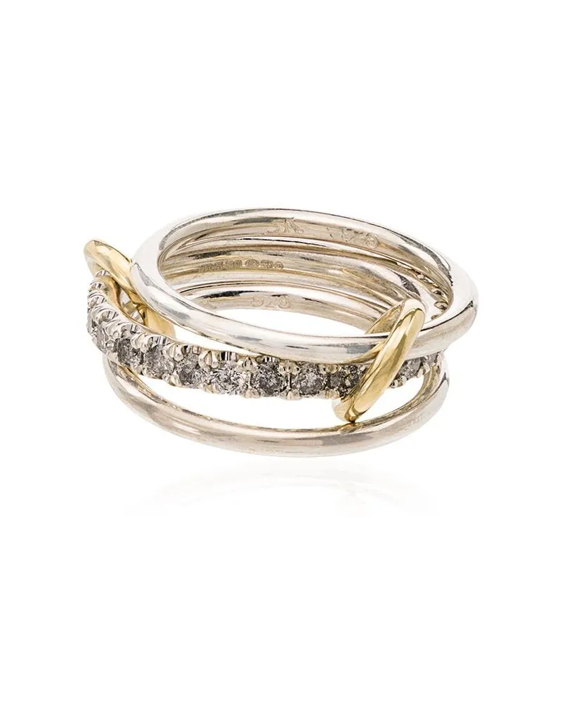 Spinelli Kilcollin 18kt 'Y' Gelbgoldring mit Diamanten - Silber Silber