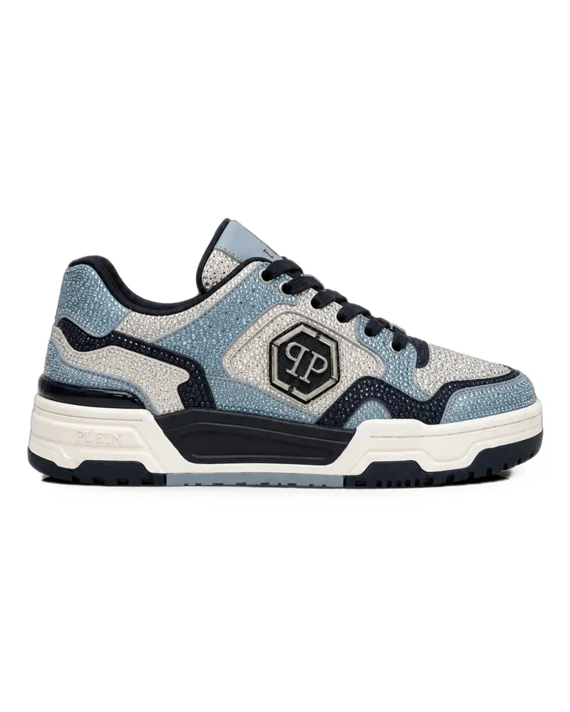 Philipp Plein Low-Top Predator V2 Strass Sneakers - Blau Blau