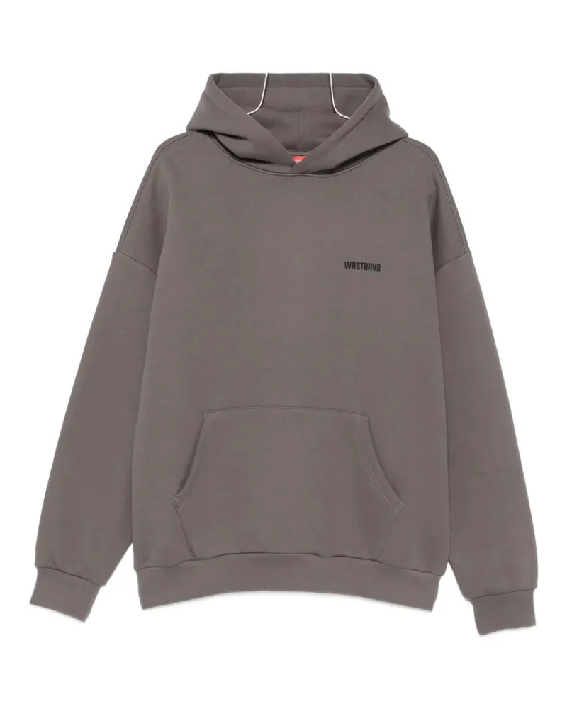 WRSTBHVR logo-print hoodie - Grau Grau