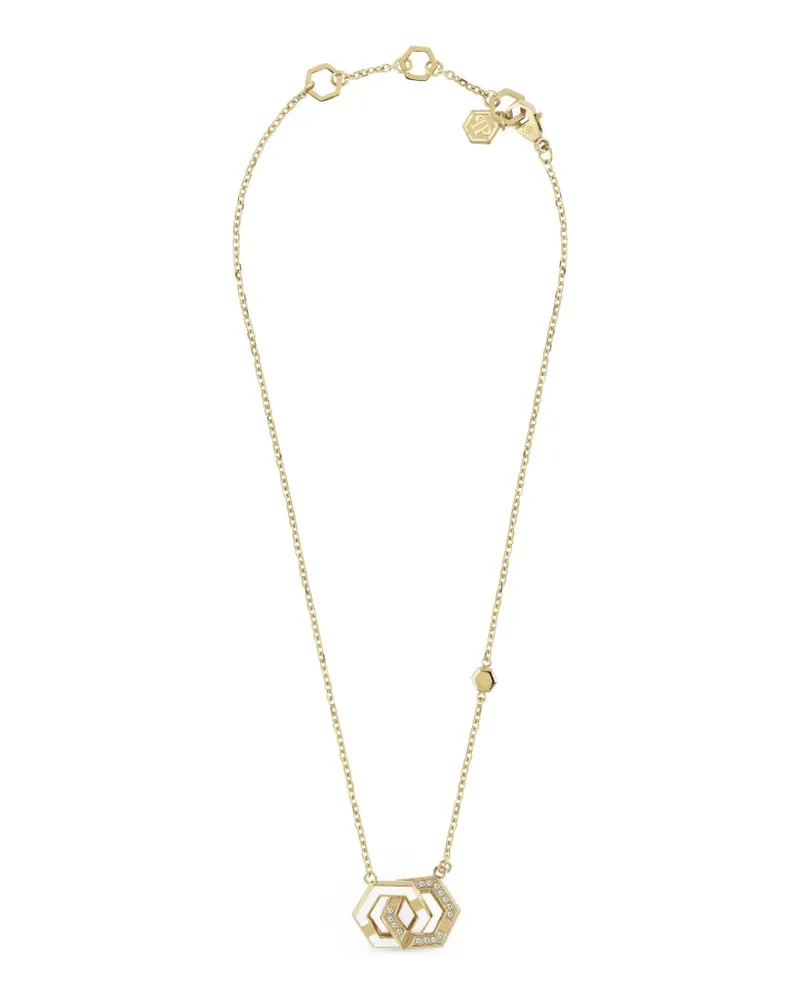 Philipp Plein Legacy hexagon necklace - Gold Gold
