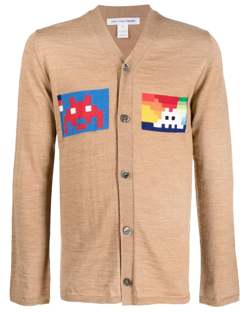 Comme des Garçons Cardigan mit V-Ausschnitt - Nude Nude