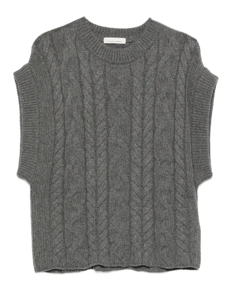Liviana Conti cable-knit vest - Grau Grau