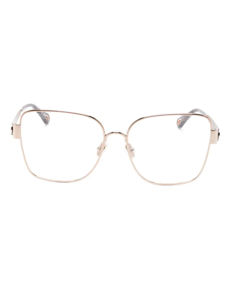 Chloé Brille mit geometrischem Gestell - Gold Gold