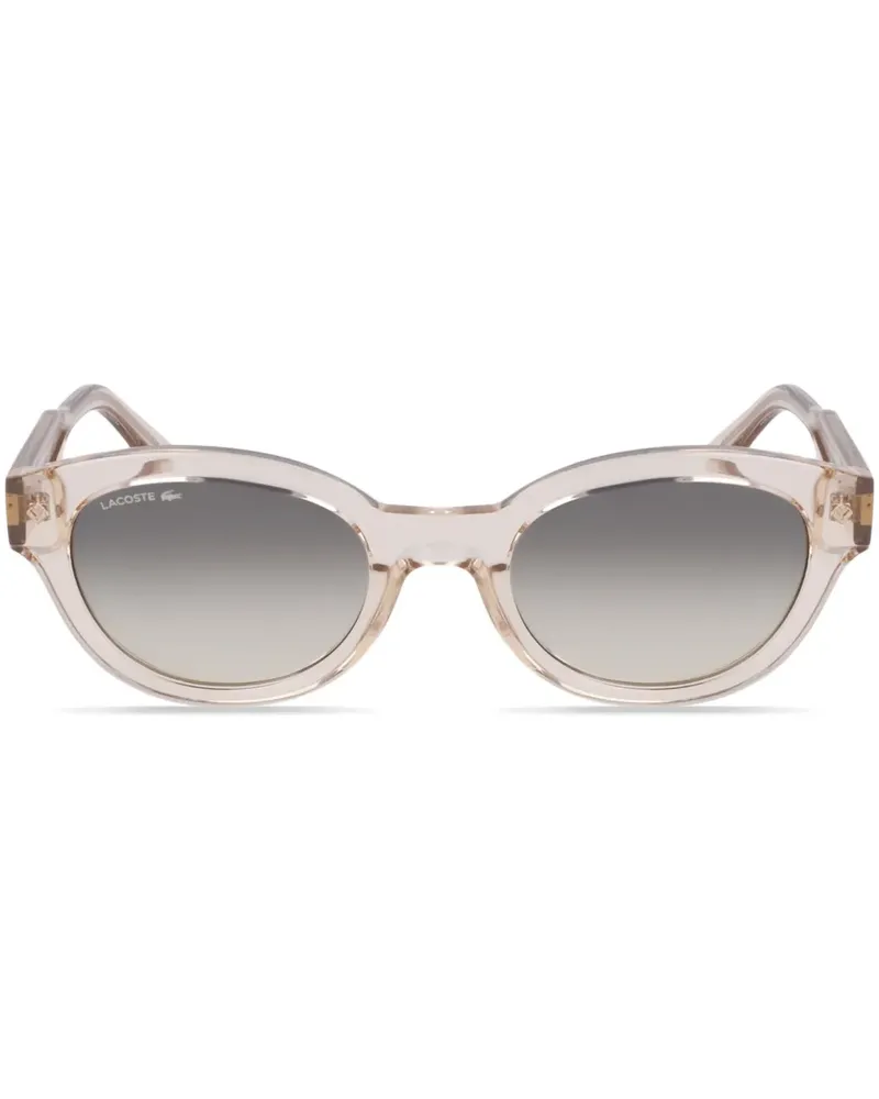 Lacoste Sonnenbrille mit ovalem Gestell - Braun Braun