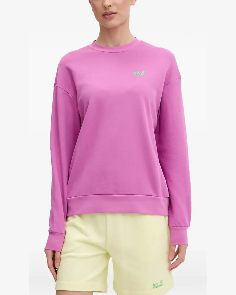 Jack Wolfskin Celebrate the Paw Sweatshirt - Rosa Rosa
