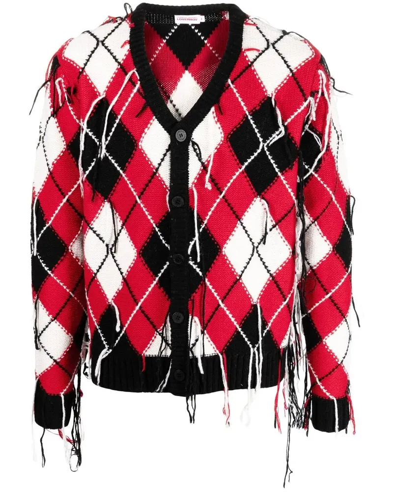 Charles Jeffrey Loverboy Cardigan mit V-Ausschnitt - Rot Rot