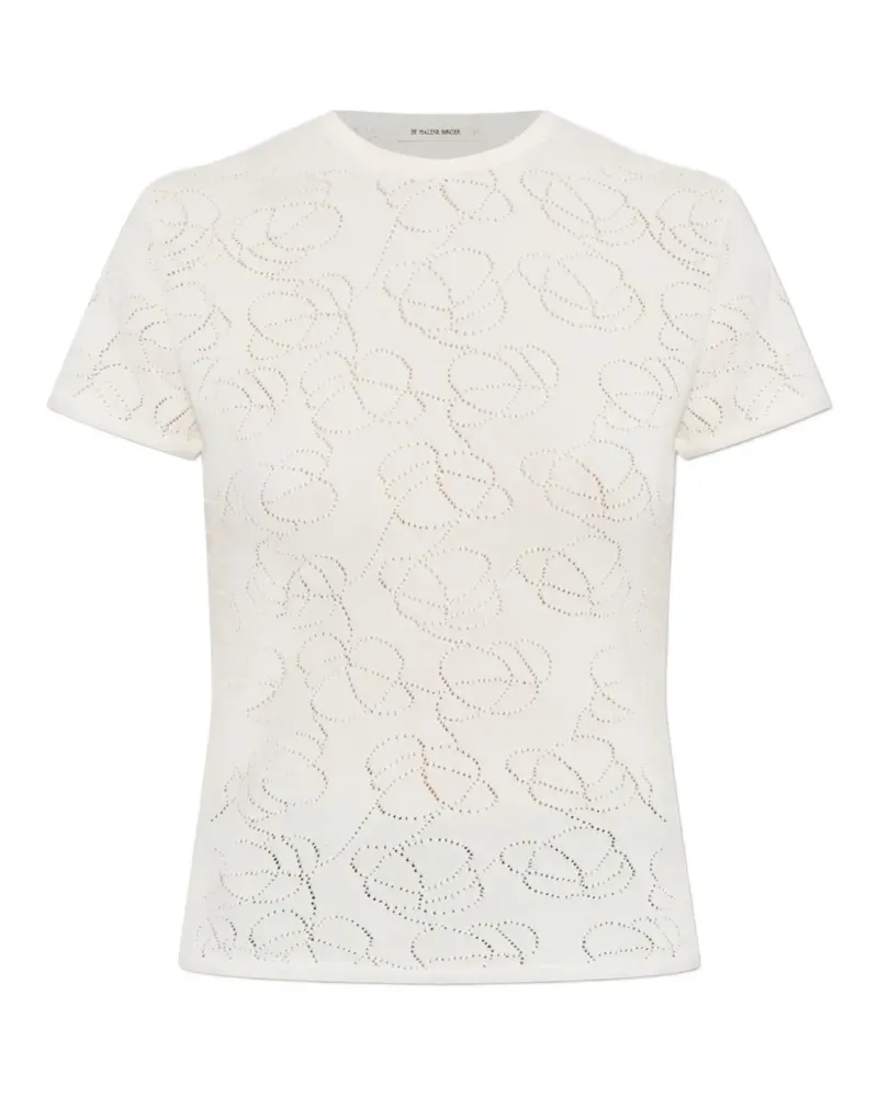 By Malene Birger Brit pointelle-knit T-shirt - Nude Nude
