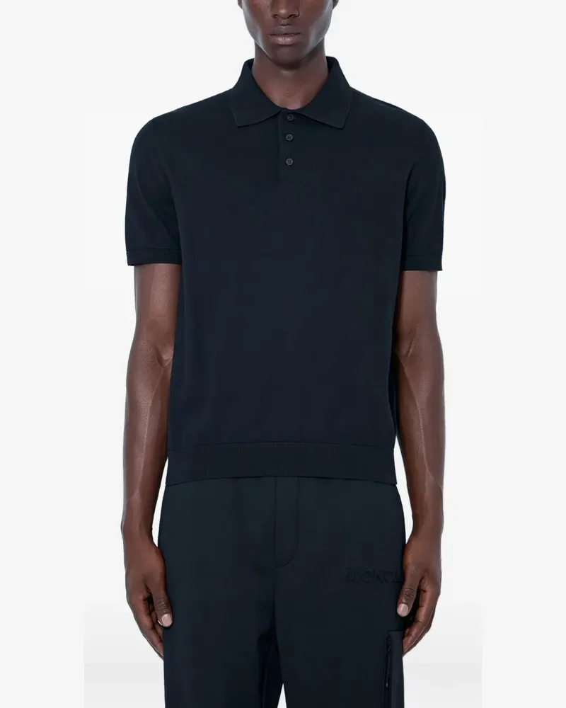 Moncler Poloshirt mit Logo - Schwarz Schwarz