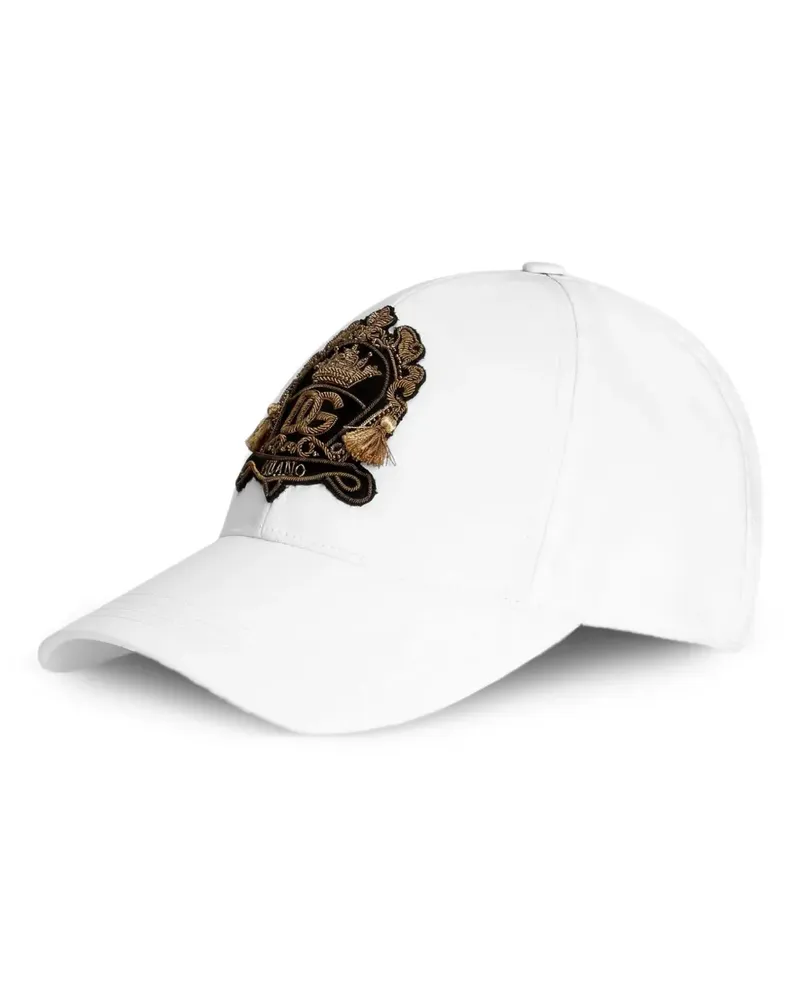 Dolce & Gabbana Baseballmütze aus Baumwoll-Gabardine - Weiß Weiß