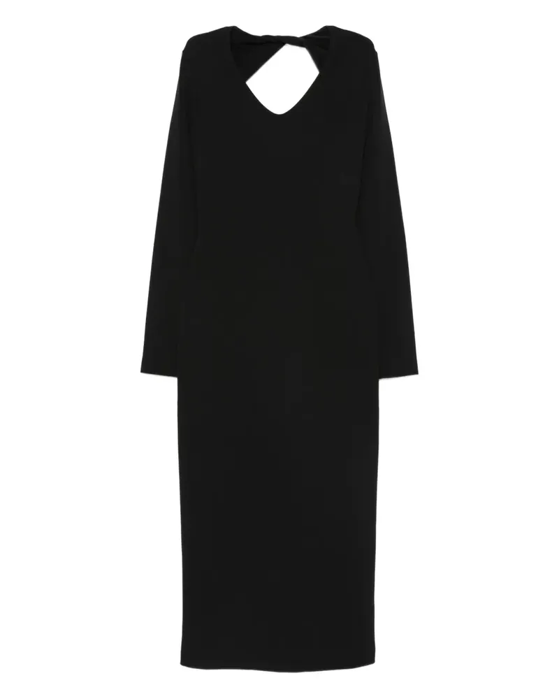 Emporio Armani Langärmeliges Kleid mit Knoten - Schwarz Schwarz
