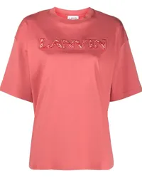 Lanvin T-Shirt mit Logo-Applikation Orange