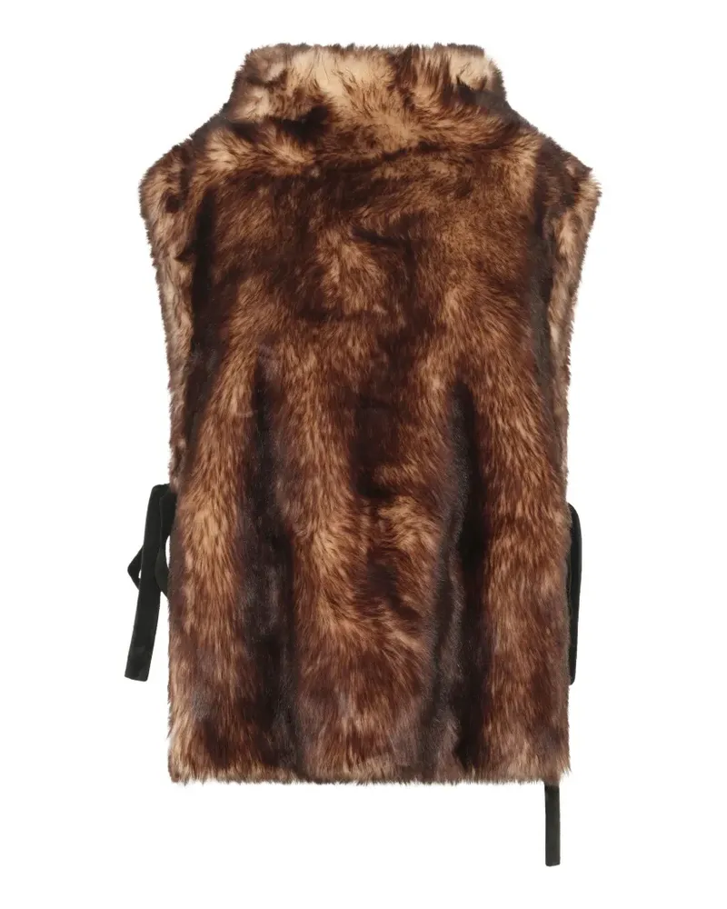 UNREAL FUR Highlander Weste aus Faux Fur - Braun Braun