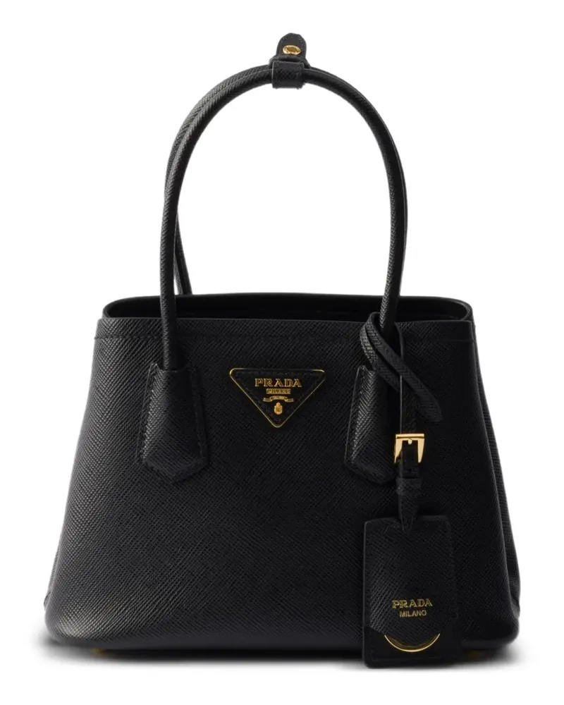 Prada Double Saffiano leather mini-bag - Schwarz Schwarz