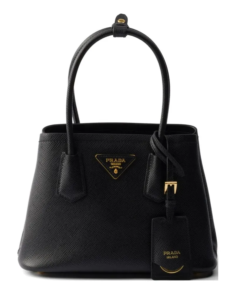 Prada Double Saffiano leather mini-bag - Schwarz Schwarz