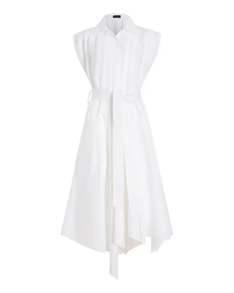 Proenza Schouler Adina Midi-Hemdkleid mit Gürtel - Weiß Weiß
