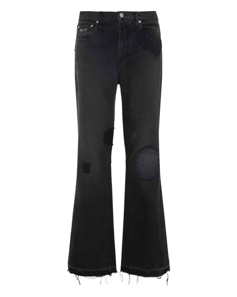 GALLERY DEPT. patched frayed jeans - Schwarz Schwarz