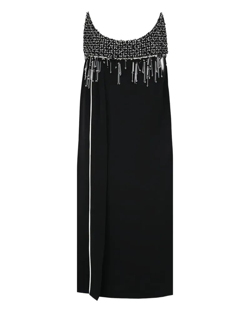 Prada Kristallverziertes Minikleid - Schwarz Schwarz