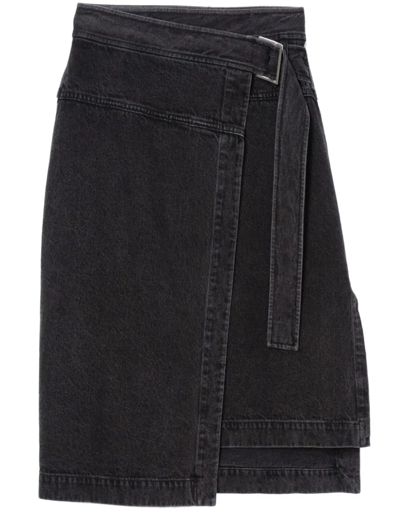 3.1 phillip lim Gewickelter Jeansrock - Schwarz Schwarz