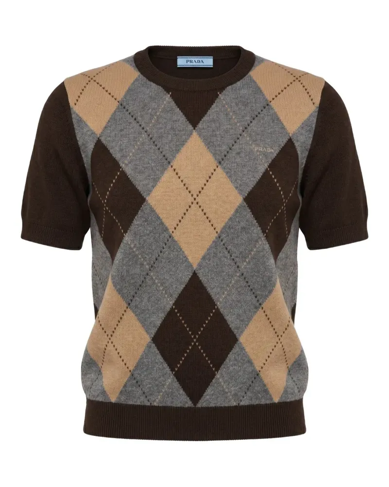 Prada Pullover mit Argyle-Muster - Braun Braun