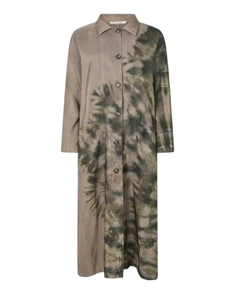 Rabens Saloner Celine tie-dye corduroy coat - Nude Nude