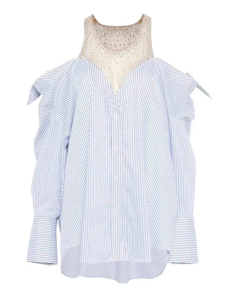 Giuseppe di Morabito striped embellished mini dress - Weiß Weiß