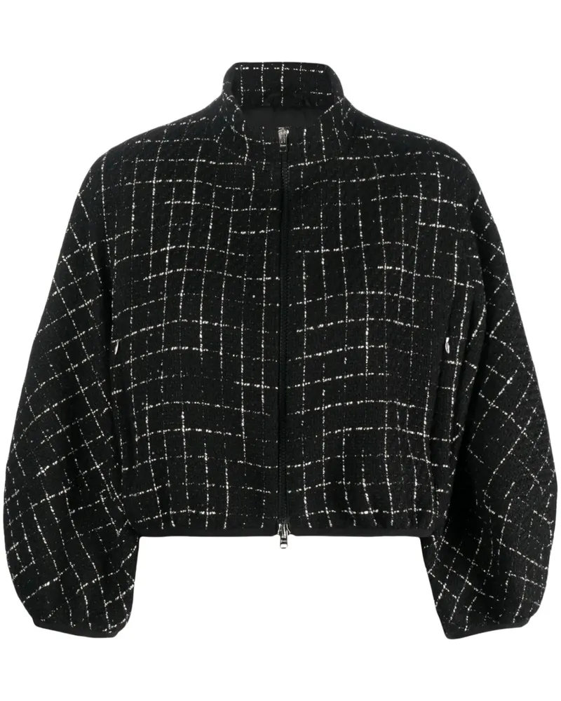 Herno Jacke mit Gittermuster - Schwarz Schwarz