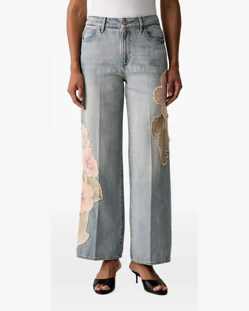 Guess Patchwork-Jeans mit Blumenmotiv - Blau Blau