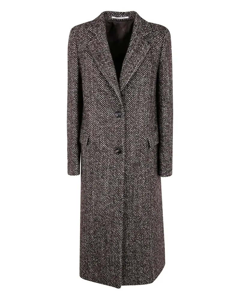 Tagliatore Amanda herringbone-pattern coat - Braun Braun