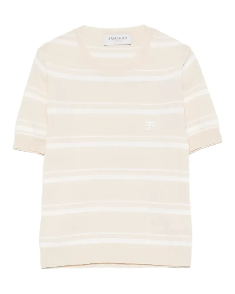 Ermanno Scervino striped short-sleeve T-shirt - Nude Nude