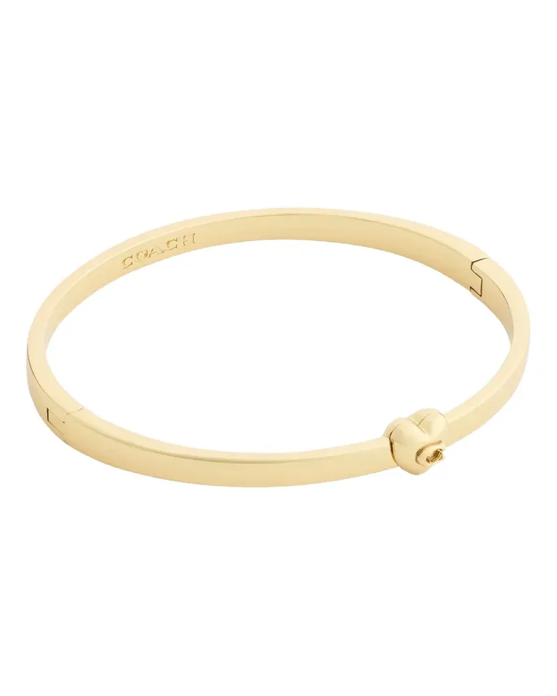 Coach heart-motif logo bangle - Gold Gold
