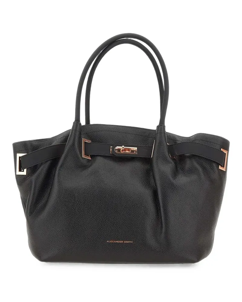 Alexander Smith L Brooke embossed-logo tote bag - Schwarz Schwarz