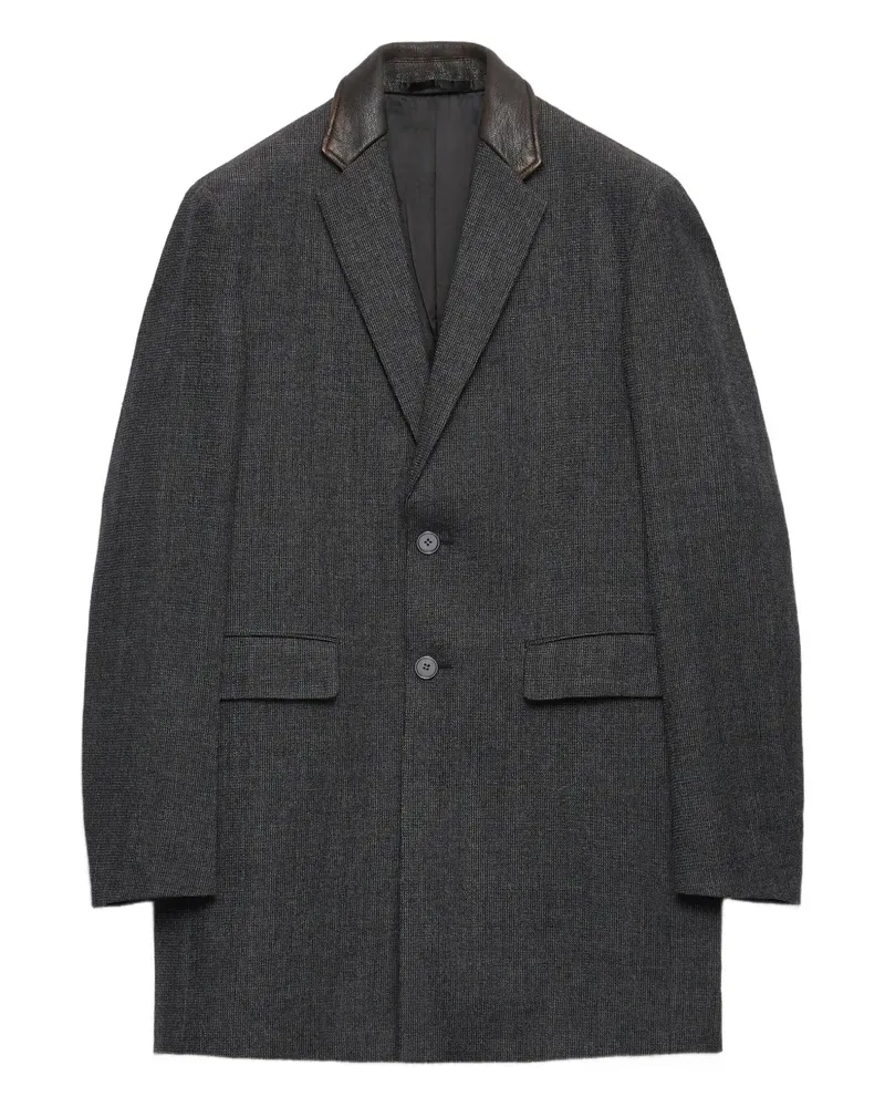Prada Mantel mit fallendem Revers - Grau Grau