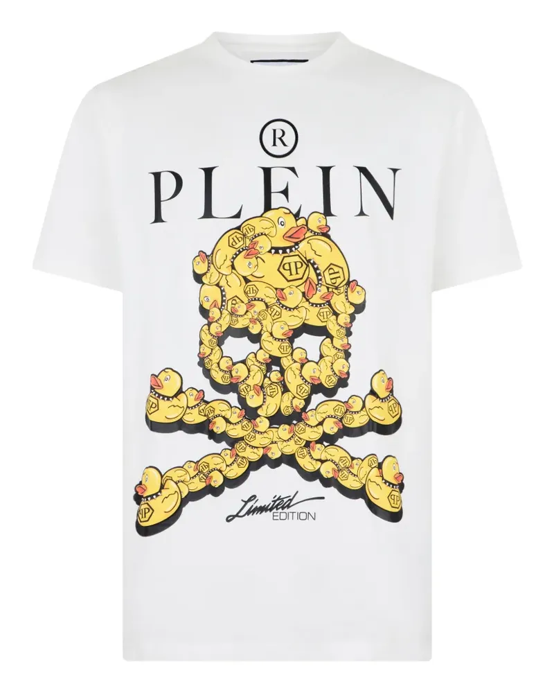 Philipp Plein jersey T-Shirt Duck Skull - Weiß Weiß