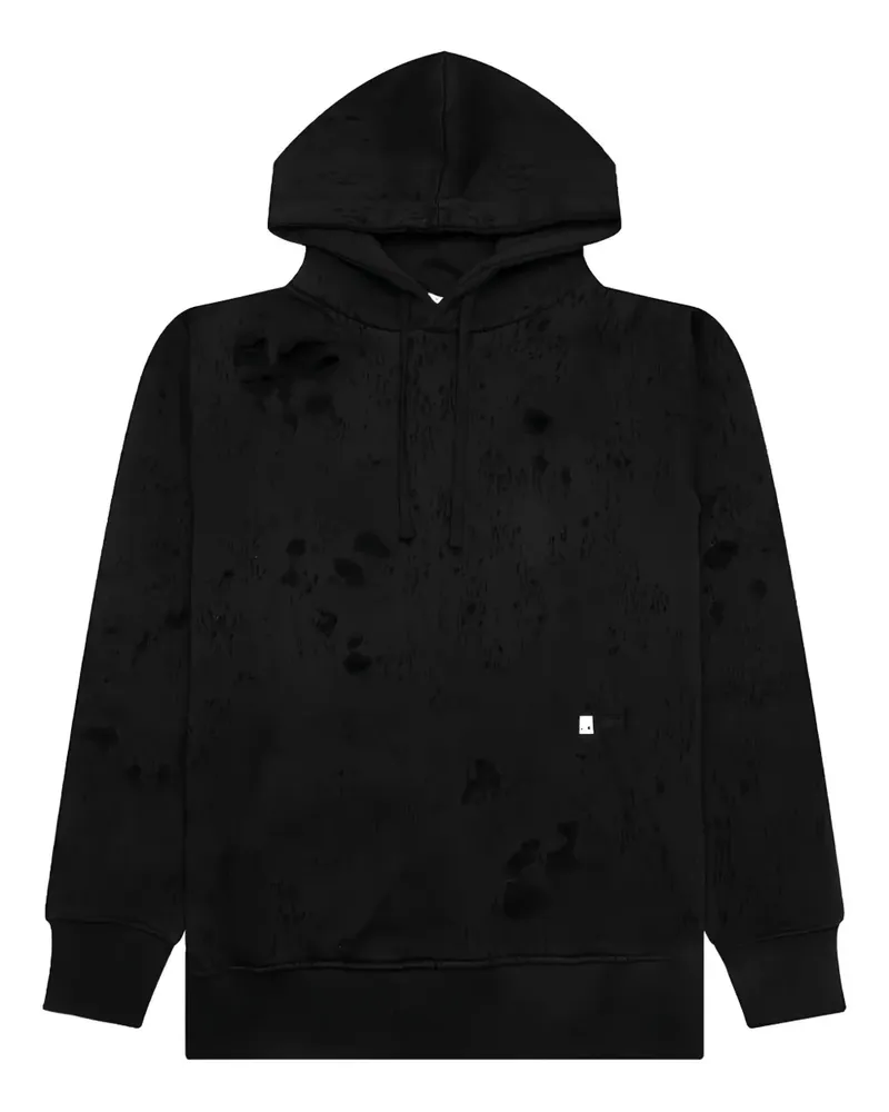Moncler Hoodie im Distressed-Look - Schwarz Schwarz