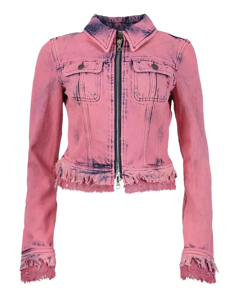 Diesel Jeansjacke mit Spitzenbesatz - Rosa Rosa