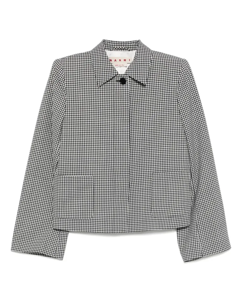 Marni Jacke mit Vichy-Karo - Schwarz Schwarz
