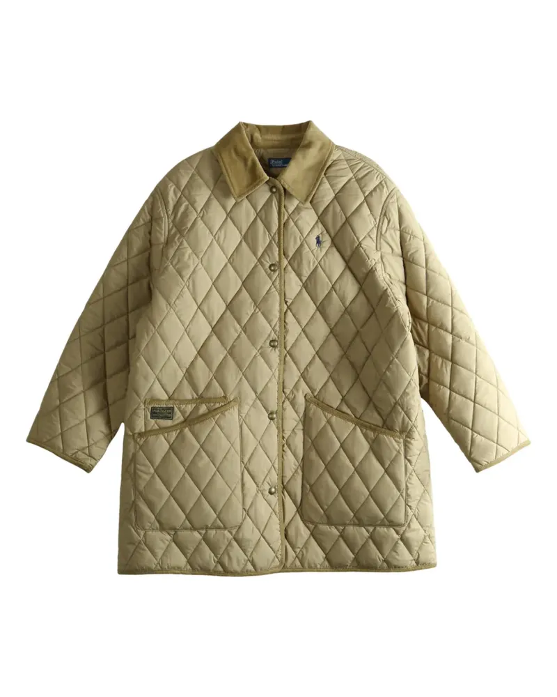 Ralph Lauren quilted patch-pocket coat - Nude Nude