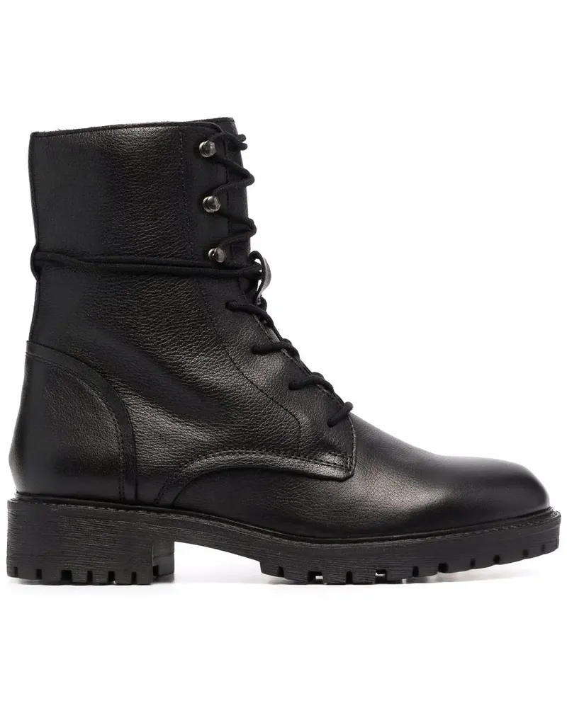 Geox Stiefeletten mit Schnürung - Schwarz Schwarz