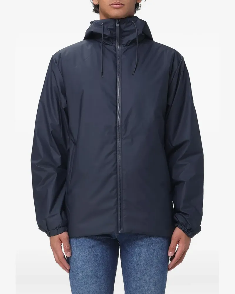 RAINS Lohja hooded zip-up jacket - Blau Blau