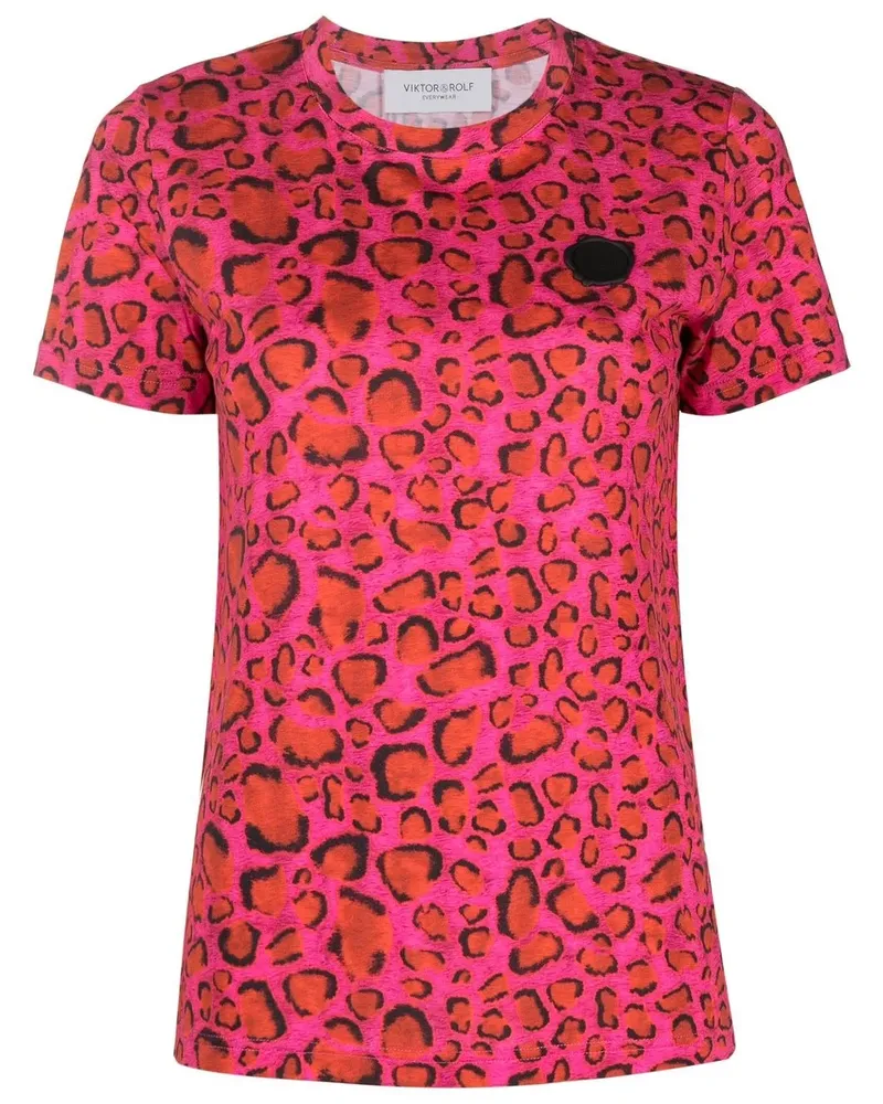 Viktor & Rolf T-Shirt mit Logo-Patch - Rot Rot