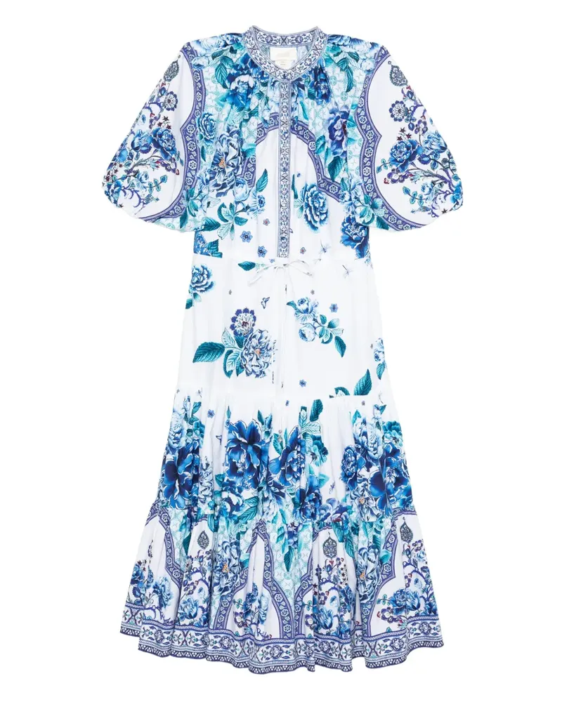 Camilla A Ceramic Garden Kleid - Weiß Weiß